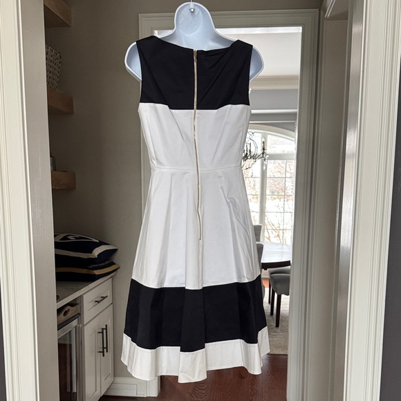 Kate Spade Boatneck Fit & Flare Black & White Rio de Janeiro Midi Dress NWT sz 6 - Picture 5 of 11